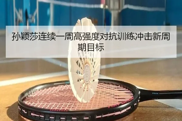 孙颖莎连续一周高强度对抗训练冲击新周期目标